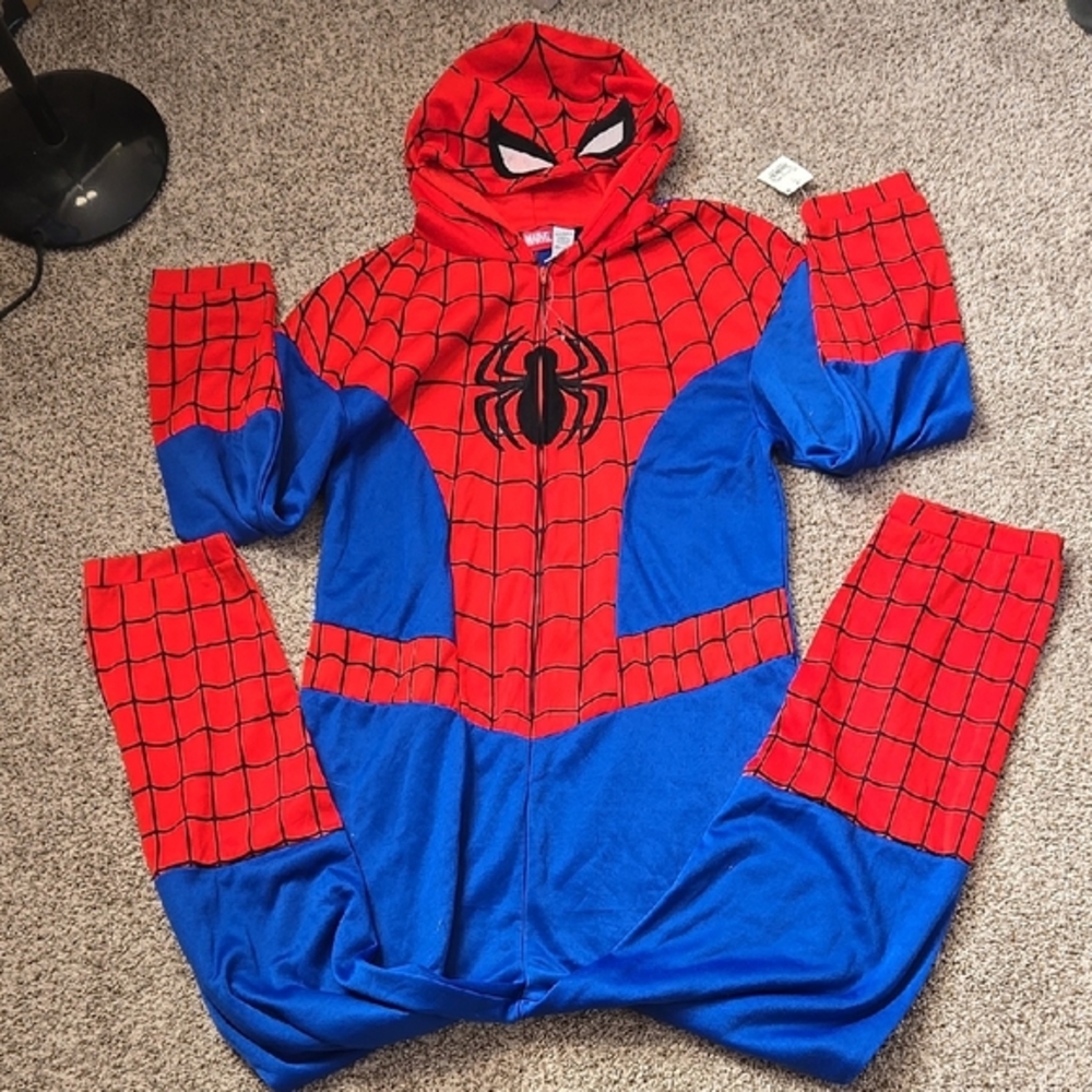 Marvel Spider-Man Red and Blue Superhero Costume Onesie